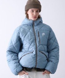 Perushu(�y���[�V��)��Diamond Quilted Volume Puffer Hood Jacke�^�_�C���L���g �{�����[�� �p�t�@�[�t�[�h�W���P�b�g(�u���]��)
