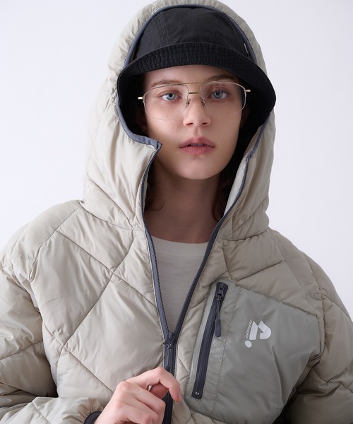 Perushu(ペルーシュ)の「Diamond Quilted Volume Puffer Hood Jacke/ダイヤキルト ボリューム パファーフードジャケット(ブルゾン・メンズ・ライトブルー/ブラック/カーキ/ベージュ・MEDIUM/SMALL/LARGE)」の21枚目の写真