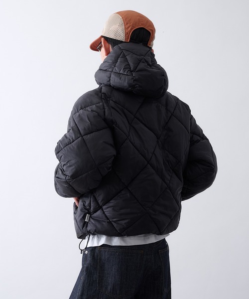 Perushu(ペルーシュ)の「Diamond Quilted Volume Puffer Hood Jacke/ダイヤキルト ボリューム パファーフードジャケット(ブルゾン・メンズ・ライトブルー/ブラック/カーキ/ベージュ・MEDIUM/SMALL/LARGE)」の7枚目の写真