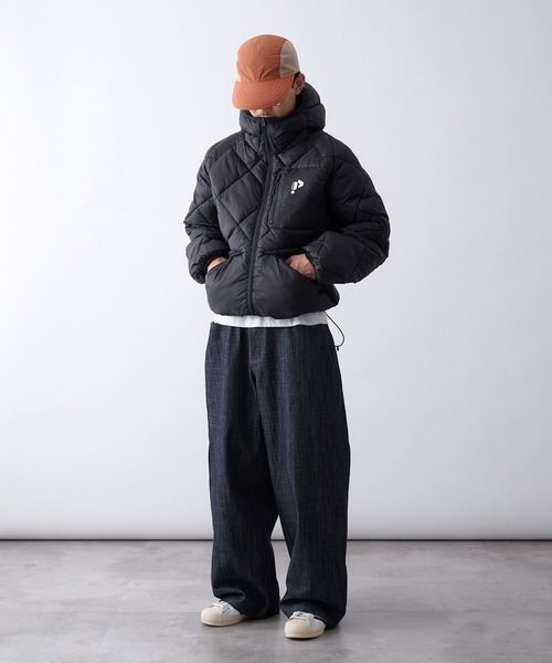 Perushu(ペルーシュ)の「Diamond Quilted Volume Puffer Hood Jacke/ダイヤキルト ボリューム パファーフードジャケット(ブルゾン・メンズ・ライトブルー/ブラック/カーキ/ベージュ・MEDIUM/SMALL/LARGE)」の9枚目の写真