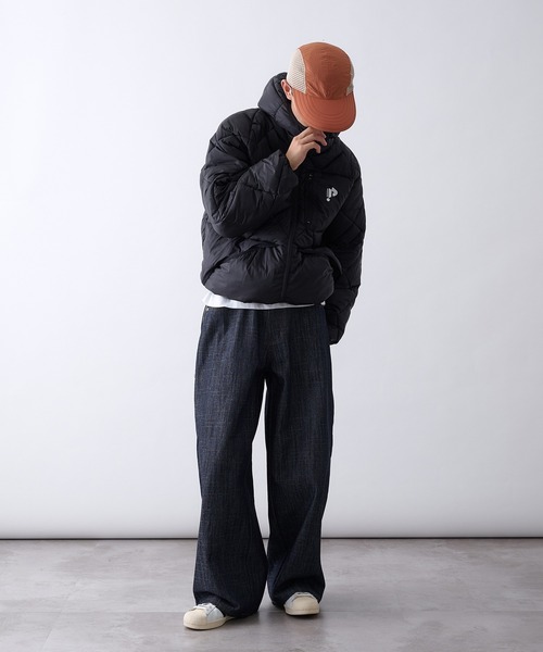 Perushu(ペルーシュ)の「Diamond Quilted Volume Puffer Hood Jacke/ダイヤキルト ボリューム パファーフードジャケット(ブルゾン・メンズ・ライトブルー/ブラック/カーキ/ベージュ・MEDIUM/SMALL/LARGE)」の10枚目の写真