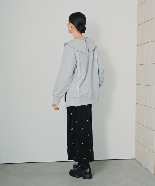 LEPSIM(レプシィム)の「BIGカラー裏毛プルオーバー 1051751(スウェット・レディース・オフホワイト/グレー/ブラック・FREE)」の16枚目の写真