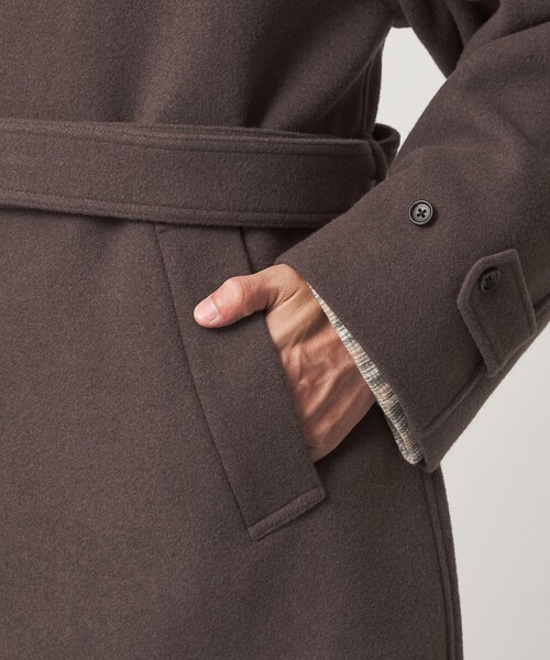 green label relaxing(グリーンレーベルリラクシング)の「SENTDALE WOOL トレンチコート(トレンチコート・メンズ・ダークグレー/モカ・S/M/L/XL)」の14枚目の写真