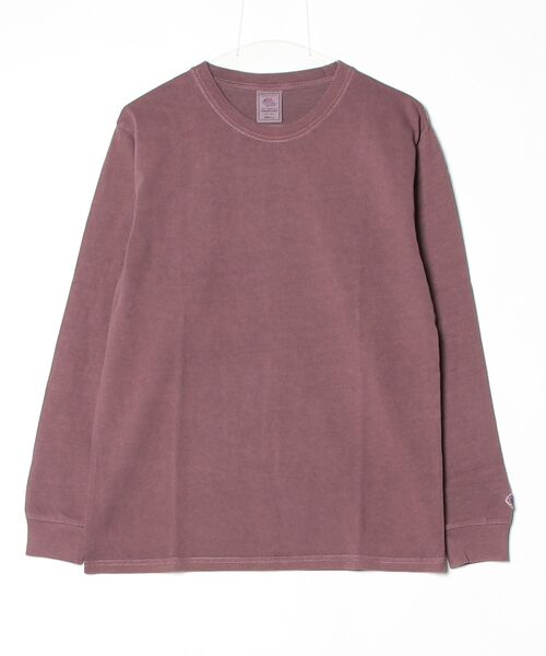 ALWAYS GOOD TIME(オルウェイズグッドタイム)の「【JEMORGAN/ジェーイーモーガン】 16/-OE天竺 ピグメント クルーネック ロングスリーブTシャツ / ヴィンテージ加工(Tシャツ/カットソー・メンズ・オリーブ/ブラック/バーガンディー/オフホワイト/ダークブルー/ブラウン/イエロー・XL/M/L/S)」の7枚目の写真