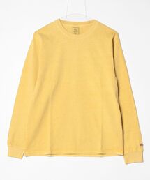 【JEMORGAN/ジェーイーモーガン】 16/-OE天竺 ピグメント クルーネック ロングスリーブTシャツ / ヴィンテージ加工
