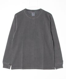 【JEMORGAN/ジェーイーモーガン】 16/-OE天竺 ピグメント クルーネック ロングスリーブTシャツ / ヴィンテージ加工
