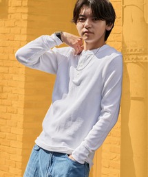 Hanes/ヘインズ TH L S HENLY NECK T サーマルヘンリーネックロンT カジュアル きれいめ ワッフル メンズ レディース 2026秋冬 秋服
