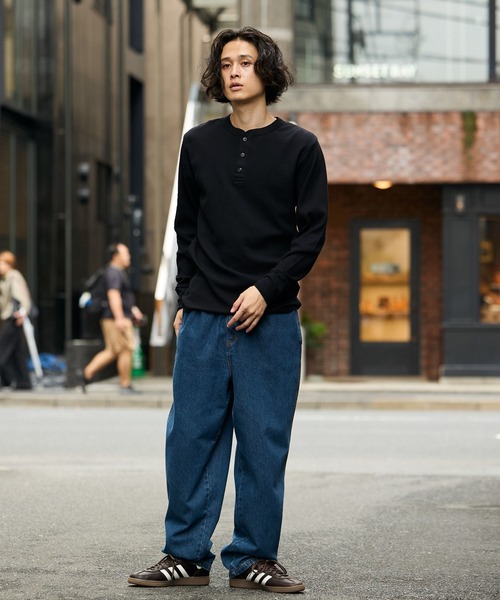 HANES（ヘインズ）の「Hanes/ヘインズ TH L S HENLY NECK T サーマルヘンリーネックロンT カジュアル きれいめ ワッフル メンズ レディース 2026秋冬 秋服（Tシャツ/カットソー・メンズ・ホワイト/ブラック/ヘザーグレー・S/M/L/XL）」の13枚目の写真