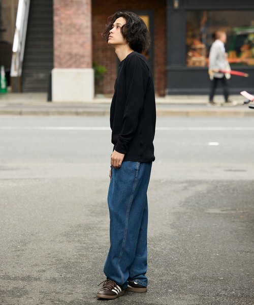 HANES（ヘインズ）の「Hanes/ヘインズ TH L S HENLY NECK T サーマルヘンリーネックロンT カジュアル きれいめ ワッフル メンズ レディース 2026秋冬 秋服（Tシャツ/カットソー・メンズ・ホワイト/ブラック/ヘザーグレー・S/M/L/XL）」の11枚目の写真
