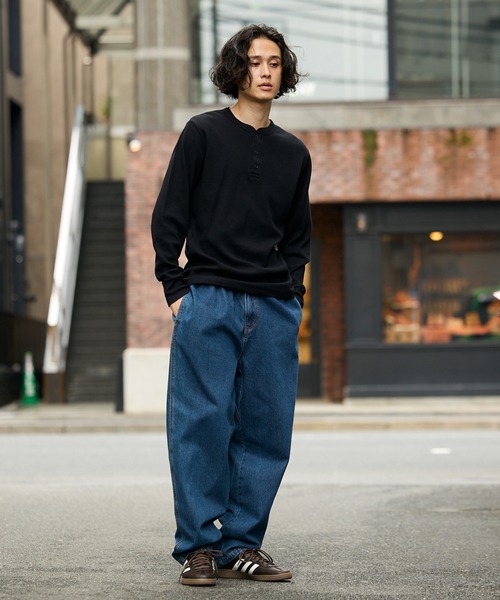 HANES（ヘインズ）の「Hanes/ヘインズ TH L S HENLY NECK T サーマルヘンリーネックロンT カジュアル きれいめ ワッフル メンズ レディース 2026秋冬 秋服（Tシャツ/カットソー・メンズ・ホワイト/ブラック/ヘザーグレー・S/M/L/XL）」の20枚目の写真