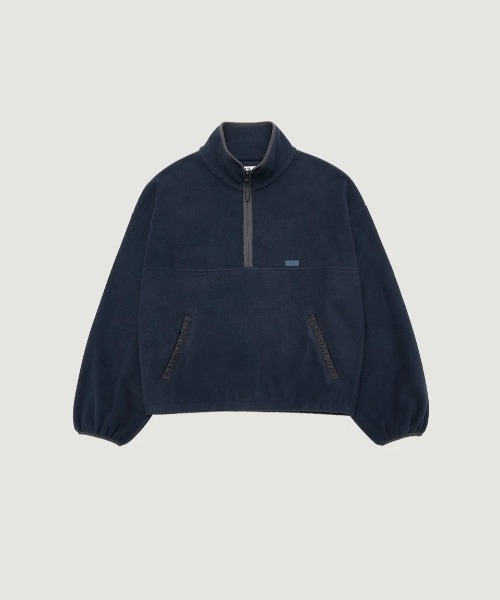GRVRGROVE（グローブ）の「HAILEY FLEECE HALF ZIP-UP（スウェット・レディース・チャコール/ベージュ/ネイビー・フリー）」の4枚目の写真