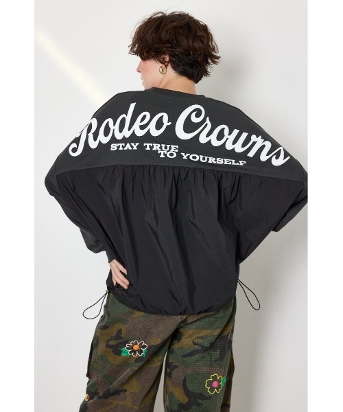 布帛切替ロゴロングTシャツ（Tシャツ/カットソー）｜RODEO CROWNS WIDE