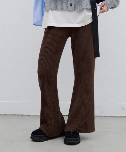 CIAOPANIC TYPY（チャオパニックティピー）の「∴【SML展開】モールニットフレアパンツ（その他パンツ・レディース・ブラック/ブラウン/グレー/レッド・SMALL/MEDIUM/LARGE）」の17枚目の写真
