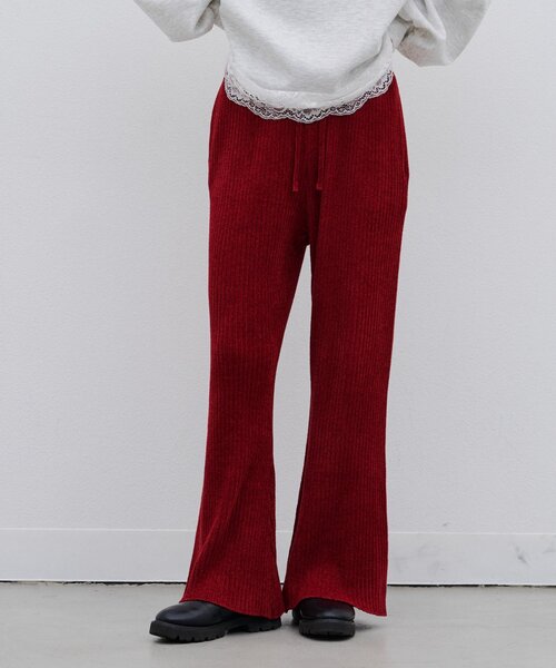 CIAOPANIC TYPY（チャオパニックティピー）の「∴【SML展開】モールニットフレアパンツ（その他パンツ・レディース・ブラック/ブラウン/グレー/レッド・SMALL/MEDIUM/LARGE）」の12枚目の写真
