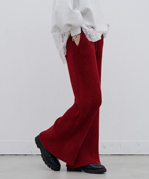 CIAOPANIC TYPY（チャオパニックティピー）の「∴【SML展開】モールニットフレアパンツ（その他パンツ・レディース・ブラック/ブラウン/グレー/レッド・SMALL/MEDIUM/LARGE）」の13枚目の写真