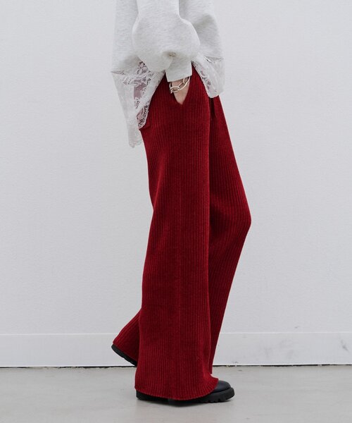 CIAOPANIC TYPY（チャオパニックティピー）の「∴【SML展開】モールニットフレアパンツ（その他パンツ・レディース・ブラック/ブラウン/グレー/レッド・SMALL/MEDIUM/LARGE）」の14枚目の写真