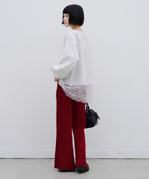 CIAOPANIC TYPY（チャオパニックティピー）の「∴【SML展開】モールニットフレアパンツ（その他パンツ・レディース・ブラック/ブラウン/グレー/レッド・SMALL/MEDIUM/LARGE）」の8枚目の写真