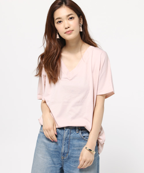 MOUSSY(マウジー)の「ERI LOOSE TSJ(Tシャツ/カットソー・レディース・ホワイト系その他/ホワイト/ピンク/ライトブラック/カーキ/ボルドー・FREE)」の11枚目の写真