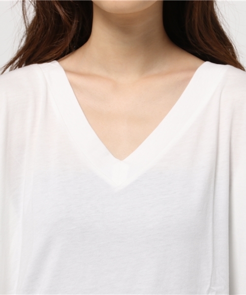 MOUSSY(マウジー)の「ERI LOOSE TSJ(Tシャツ/カットソー・レディース・ホワイト系その他/ホワイト/ピンク/ライトブラック/カーキ/ボルドー・FREE)」の15枚目の写真