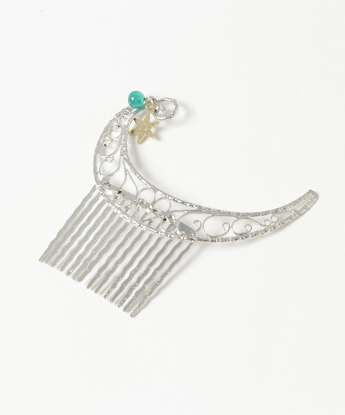 チャイハネ(チャイハネ)の「【チャイハネ】クレセントムーン★フィリグリーワークヘアコーム(その他ヘアアクセサリー・レディース・ゴールド/シルバー・FREE)」の6枚目の写真