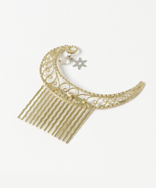 チャイハネ(チャイハネ)の「【チャイハネ】クレセントムーン★フィリグリーワークヘアコーム(その他ヘアアクセサリー・レディース・ゴールド/シルバー・FREE)」の3枚目の写真