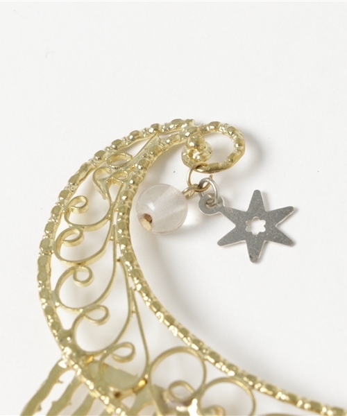 チャイハネ(チャイハネ)の「【チャイハネ】クレセントムーン★フィリグリーワークヘアコーム(その他ヘアアクセサリー・レディース・ゴールド/シルバー・FREE)」の4枚目の写真