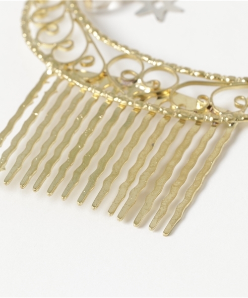 チャイハネ(チャイハネ)の「【チャイハネ】クレセントムーン★フィリグリーワークヘアコーム(その他ヘアアクセサリー・レディース・ゴールド/シルバー・FREE)」の5枚目の写真