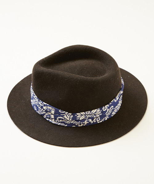 チャイハネ（チャイハネ）の「【チャイハネ】バンダナ柄テープつば広ハット（ハット・レディース・ブラウン/カーキ・FREE）」の2枚目の写真