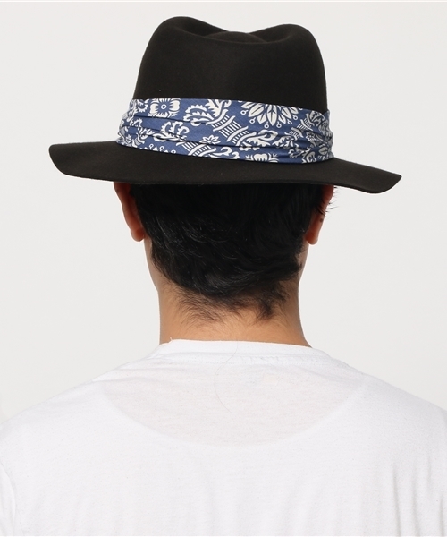 チャイハネ（チャイハネ）の「【チャイハネ】バンダナ柄テープつば広ハット（ハット・レディース・ブラウン/カーキ・FREE）」の4枚目の写真