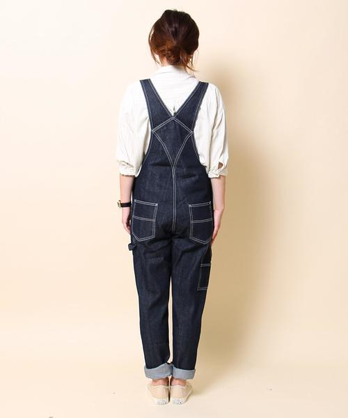 coen(コーエン)の「SMITHデニムオーバーオールパンツ(サロペット/オーバーオール・レディース・ネイビー・LARGE/MEDIUM)」の5枚目の写真