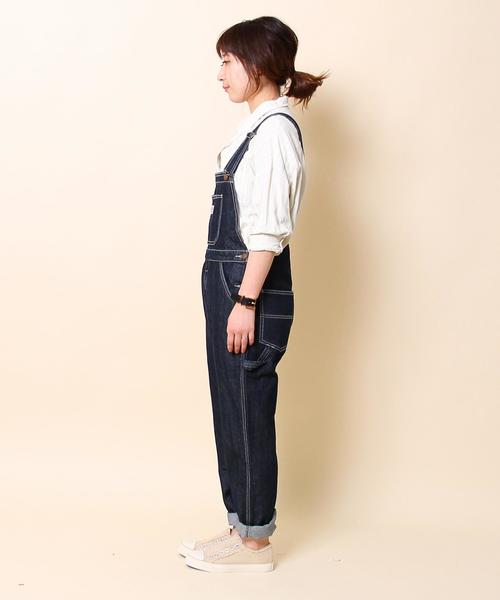 coen(コーエン)の「SMITHデニムオーバーオールパンツ(サロペット/オーバーオール・レディース・ネイビー・LARGE/MEDIUM)」の6枚目の写真