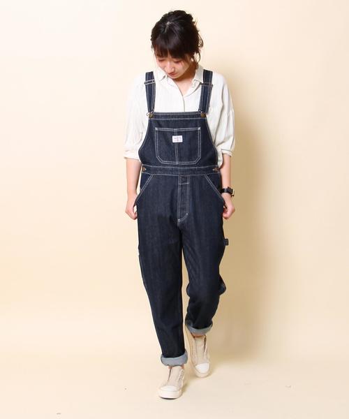coen(コーエン)の「SMITHデニムオーバーオールパンツ(サロペット/オーバーオール・レディース・ネイビー・LARGE/MEDIUM)」の8枚目の写真