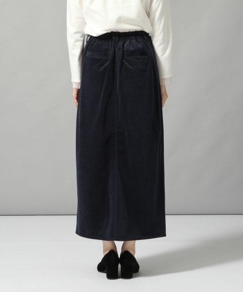 HARE（ハレ）の「ベロアペンシルスカート(HARE)（スカート・レディース・グレー/ネイビー・MEDIUM/SMALL）」の3枚目の写真