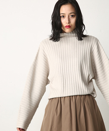 MOUSSY | HI NECK RIB SWEATER(ニット/セーター)