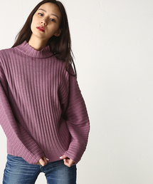 MOUSSY | HI NECK RIB SWEATER(ニット/セーター)