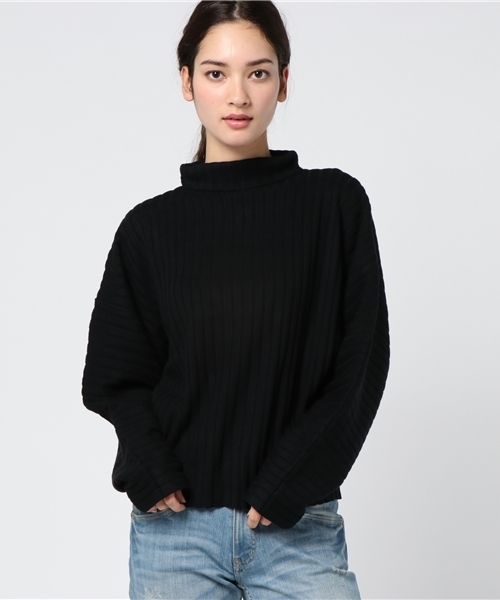 MOUSSY（マウジー）の「HI NECK RIB SWEATER（ニット/セーター・レディース・ピンク/ブラック/ベージュ/オフホワイト・FREE）」の13枚目の写真