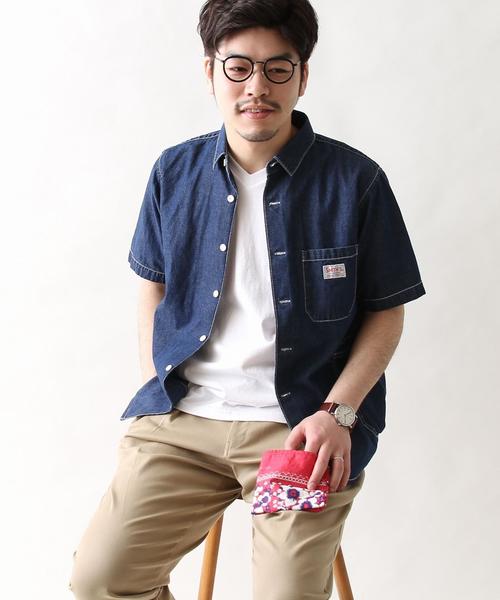 coen(コーエン)の「SMITH別注半袖ワークシャツ(シャツ/ブラウス・メンズ・ネイビー/ストライプ・X-LARGE/LARGE/MEDIUM/SMALL)」の12枚目の写真