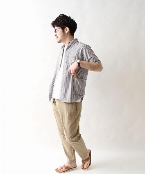coen(コーエン)の「SMITH別注半袖ワークシャツ(シャツ/ブラウス・メンズ・ネイビー/ストライプ・X-LARGE/LARGE/MEDIUM/SMALL)」の15枚目の写真