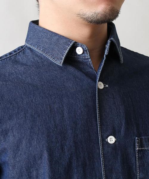 coen(コーエン)の「SMITH別注半袖ワークシャツ(シャツ/ブラウス・メンズ・ネイビー/ストライプ・X-LARGE/LARGE/MEDIUM/SMALL)」の6枚目の写真