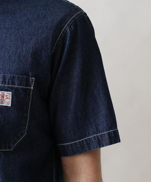 coen(コーエン)の「SMITH別注半袖ワークシャツ(シャツ/ブラウス・メンズ・ネイビー/ストライプ・X-LARGE/LARGE/MEDIUM/SMALL)」の7枚目の写真