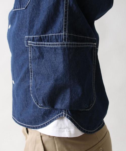 coen(コーエン)の「SMITH別注半袖ワークシャツ(シャツ/ブラウス・メンズ・ネイビー/ストライプ・X-LARGE/LARGE/MEDIUM/SMALL)」の8枚目の写真