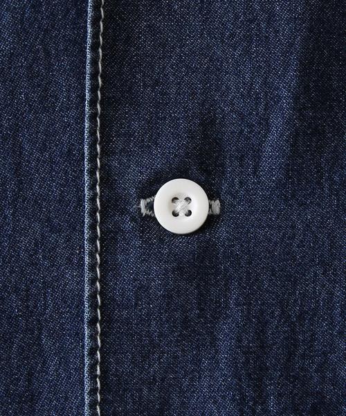 coen(コーエン)の「SMITH別注半袖ワークシャツ(シャツ/ブラウス・メンズ・ネイビー/ストライプ・X-LARGE/LARGE/MEDIUM/SMALL)」の3枚目の写真