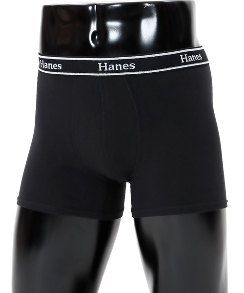 HANES(ヘインズ)の「【Hanes/ヘインズ】メンズ グローバルバリューライン ボクサーブリーフ(ボクサーパンツ・メンズ・ブラック/ヘザーグレー/ブラック×レッド/ネイビー/ブラック系その他/グレー系その他/ブラック×ブルー/ブラック×グリーン・X-LARGE/LARGE/MEDIUM)」の1枚目の写真