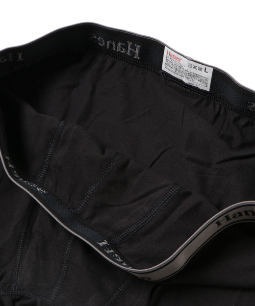 HANES(ヘインズ)の「【Hanes/ヘインズ】メンズ グローバルバリューライン ボクサーブリーフ(ボクサーパンツ・メンズ・ブラック/ヘザーグレー/ブラック×レッド/ネイビー/ブラック系その他/グレー系その他/ブラック×ブルー/ブラック×グリーン・X-LARGE/LARGE/MEDIUM)」の12枚目の写真