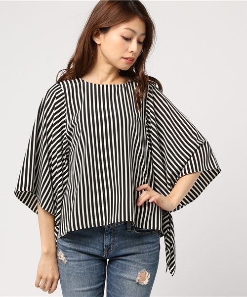 GUILD PRIME（ギルドプライム）の「【GUILD PRIME】WOMENS リボンスリーブブラウス（シャツ/ブラウス・レディース・トップグレー・34/36）」の11枚目の写真