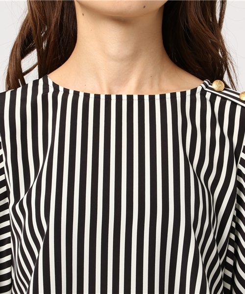 GUILD PRIME（ギルドプライム）の「【GUILD PRIME】WOMENS リボンスリーブブラウス（シャツ/ブラウス・レディース・トップグレー・34/36）」の5枚目の写真