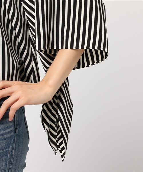 GUILD PRIME（ギルドプライム）の「【GUILD PRIME】WOMENS リボンスリーブブラウス（シャツ/ブラウス・レディース・トップグレー・34/36）」の6枚目の写真