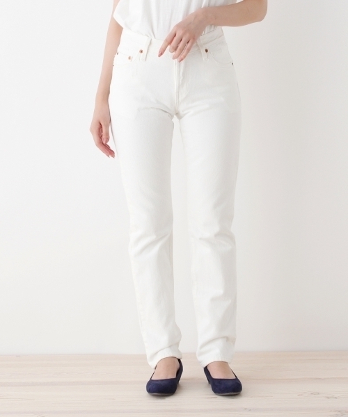 grove（グローブ）の「◆Levi's501 ホワイトデニムパンツ（デニムパンツ・レディース・アイボリー・02）」の2枚目の写真