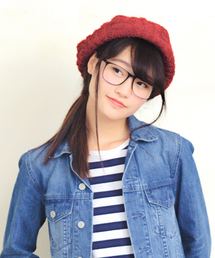 14+ | もふ伸糸ニット編みベレー(ハンチング/ベレー帽)