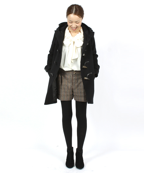 green label relaxing（グリーンレーベルリラクシング）の「［NET限定］GO W/MLTN DFL Aライン ダッフルコート（ダッフルコート・レディース・ブラック/グレー/ベージュ・38/40/42）」の4枚目の写真